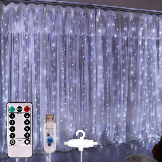 LED zavjesa - svjetlosne lampice za dekoraciju, mreža svjetiljki