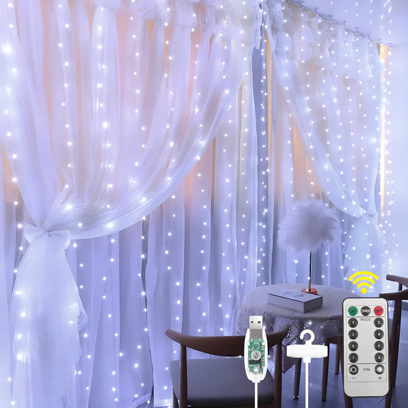 LED zavjesa - svjetlosne lampice za dekoraciju, mreža svjetiljki