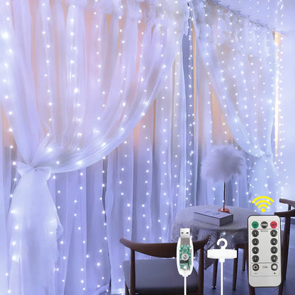 LED zavjesa - svjetlosne lampice za dekoraciju, mreža svjetiljki