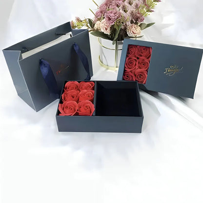 Lux poklon set - Elegantna kutija sa ružama