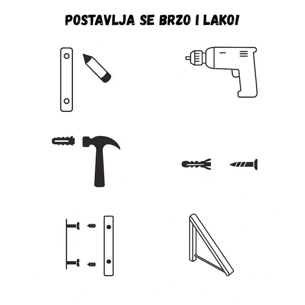 Elegantna zidna vješalica za odjeću